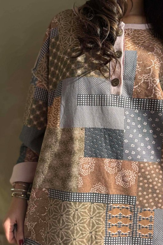 Hippie Shake Patchwork Sweatshirt Candy Rose